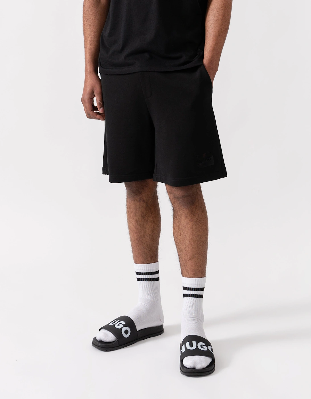 HUGO Darix Mens Jogger Shorts - Black 001, 7 of 6