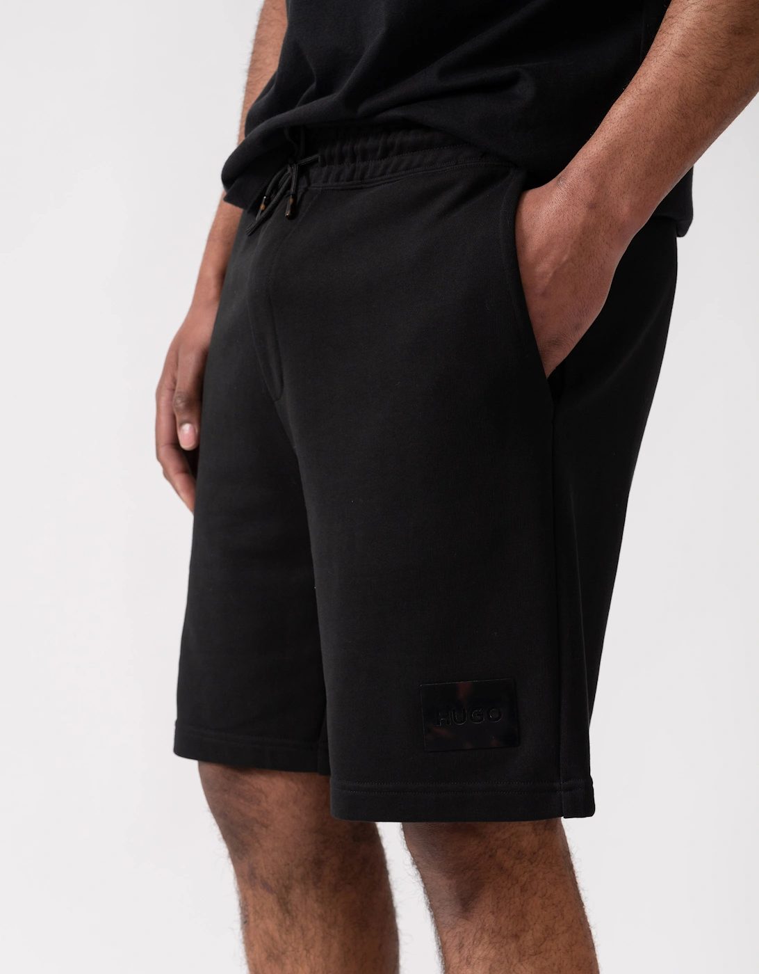 HUGO Darix Mens Jogger Shorts - Black 001