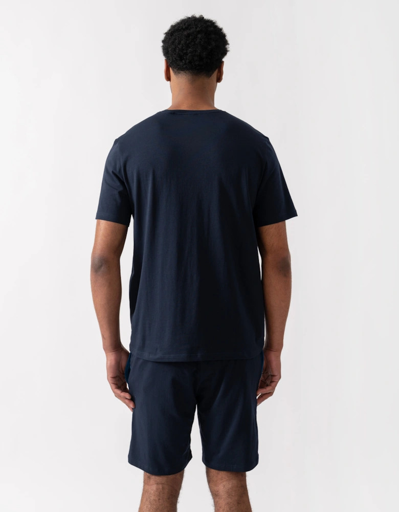 BOSS Orange Mix&Match Mens Stretch-Cotton Loungewear T-Shirt with Embroidered Logo - Dark Blue 404
