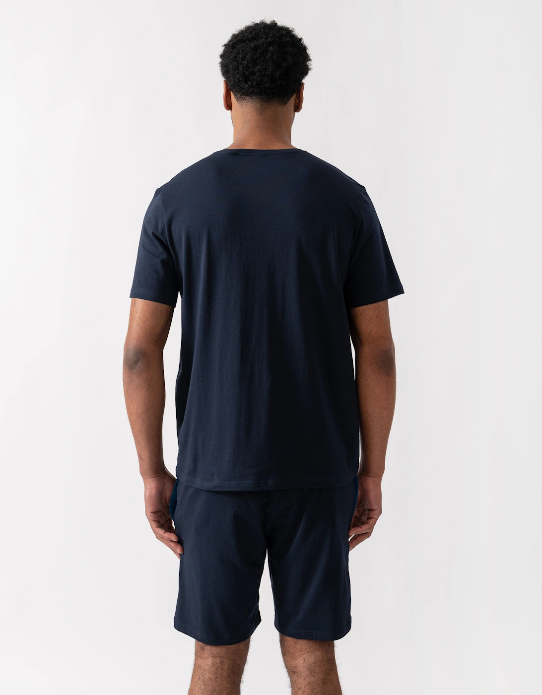 BOSS Orange Mix&Match Mens Stretch-Cotton Loungewear T-Shirt with Embroidered Logo - Dark Blue 404