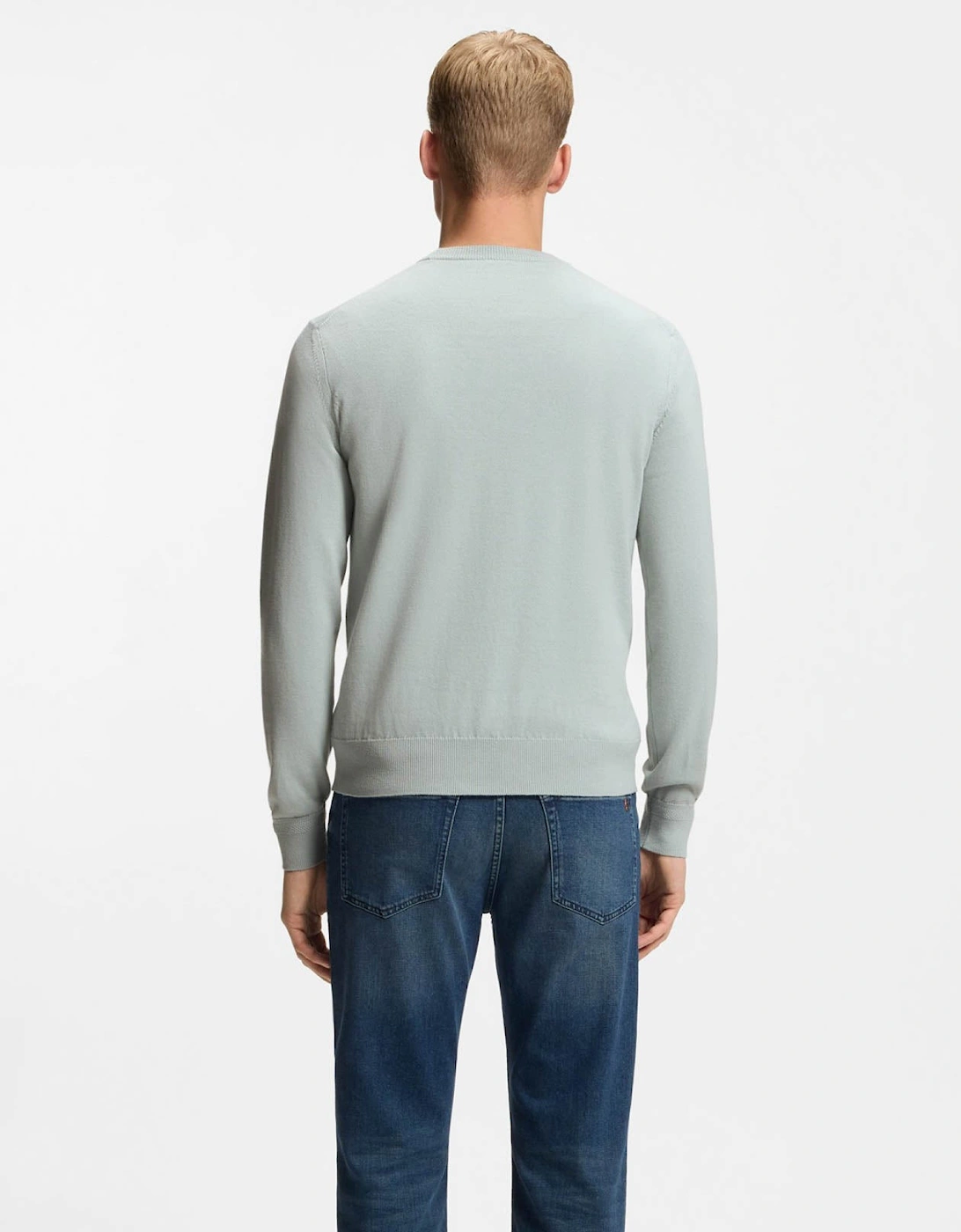 BOSS Orange Kanovano Mens Crew Neck Jumper - Silver 043