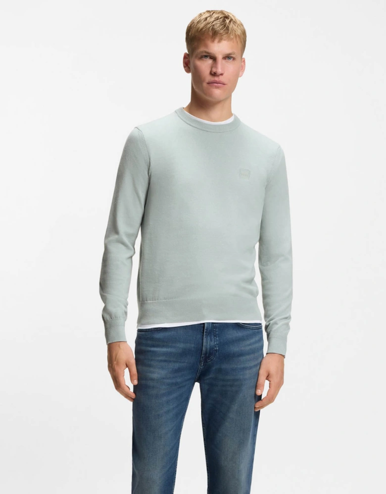 BOSS Orange Kanovano Mens Crew Neck Jumper - Silver 043