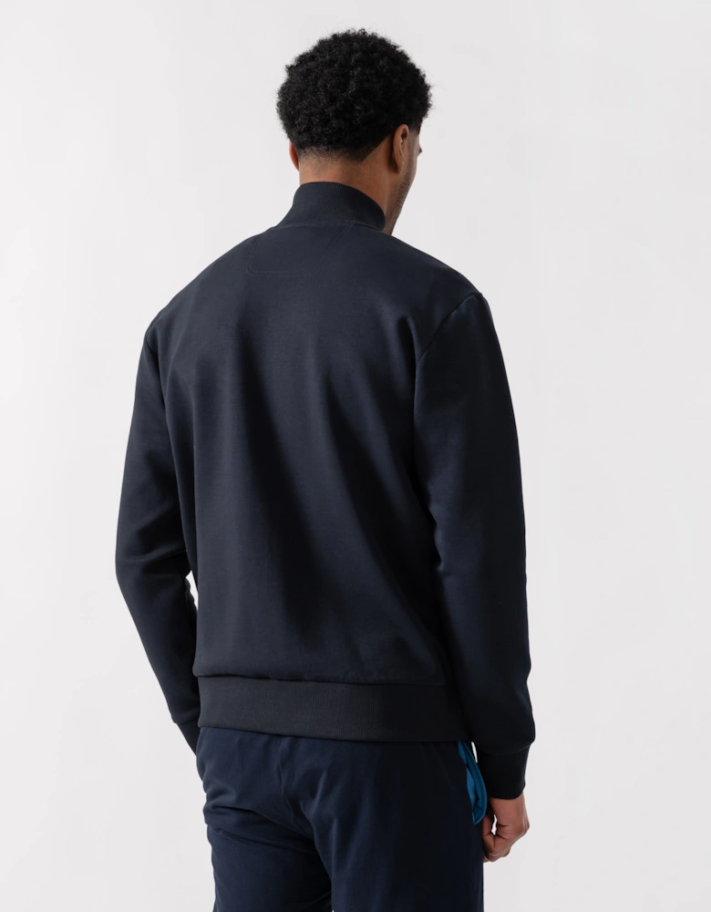 BOSS Green Skaz Mens Full Zip Funnel Neck Sweatshirt - Dark Blue 402