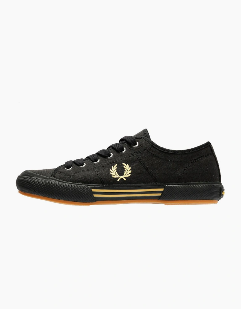 Fred Perry B708 Vintage Tennis Canvas Men's Black/Champagne Trainers