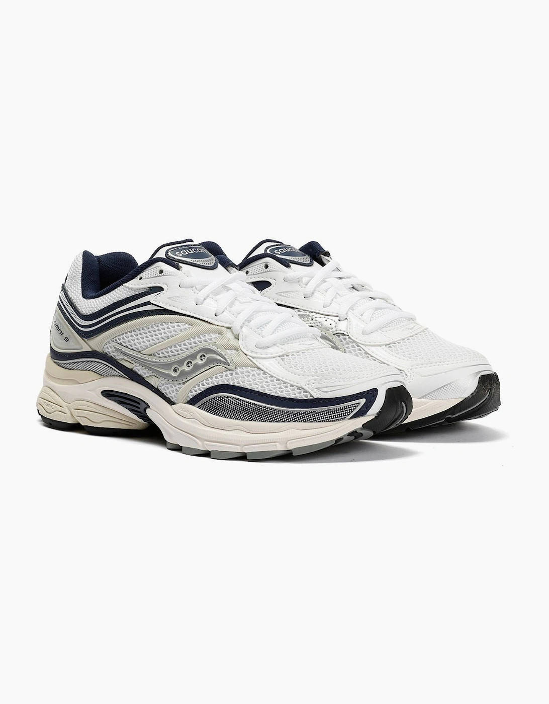 Saucony ProGrid Omni 9 White/Navy Trainers, 9 of 8