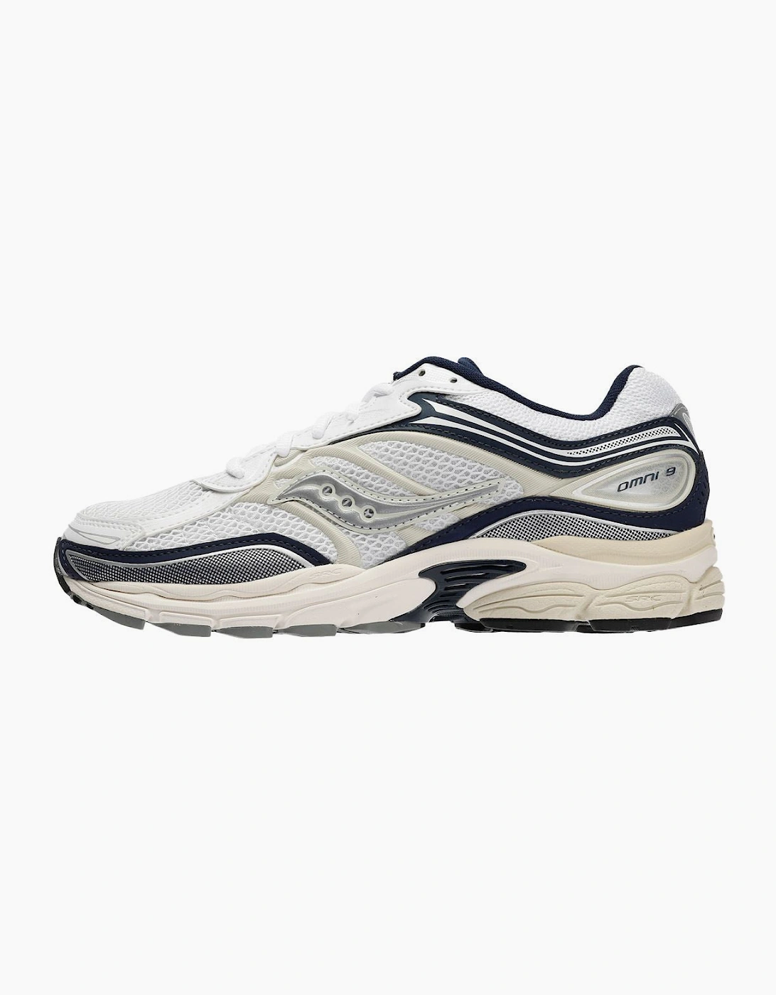 Saucony ProGrid Omni 9 White/Navy Trainers