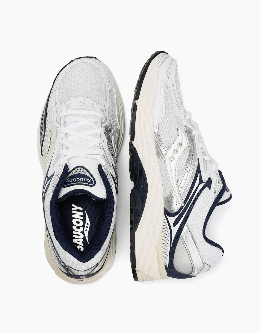 Saucony ProGrid Omni 9 White/Navy Trainers