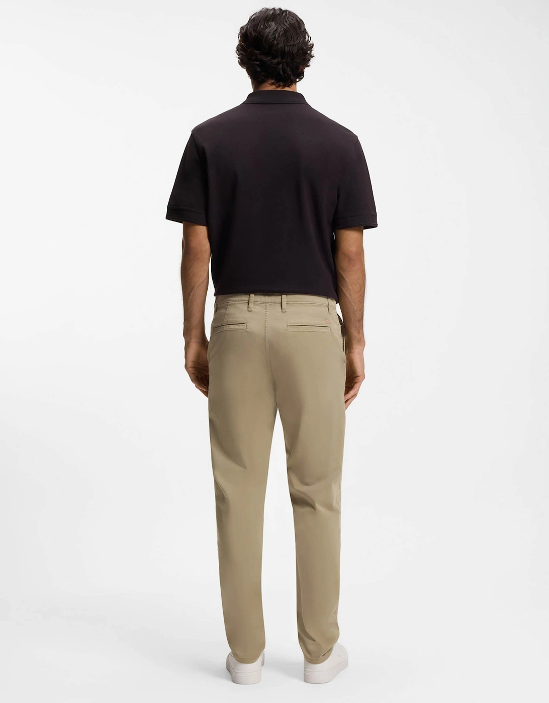 BOSS Orange Mens Tapered-Fit Chinos in Stretch-Cotton Satin - Light/Pastel Brown 239