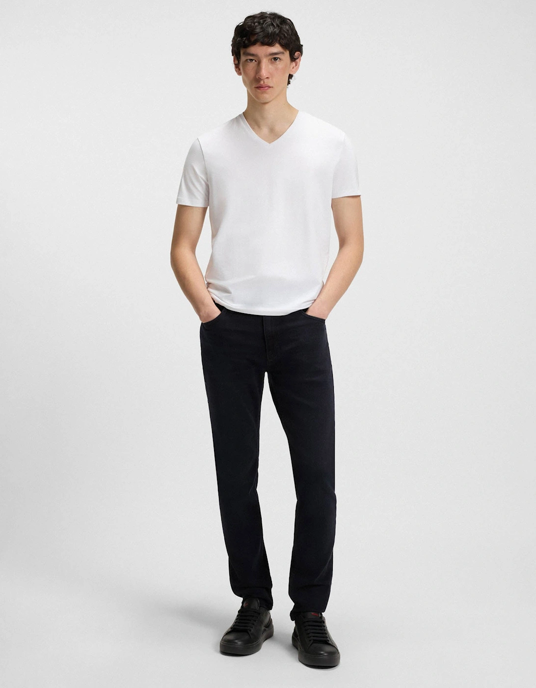 HUGO 734 Mens Extra-Slim-Fit Jeans in Stretch Denim - Dark Blue 403