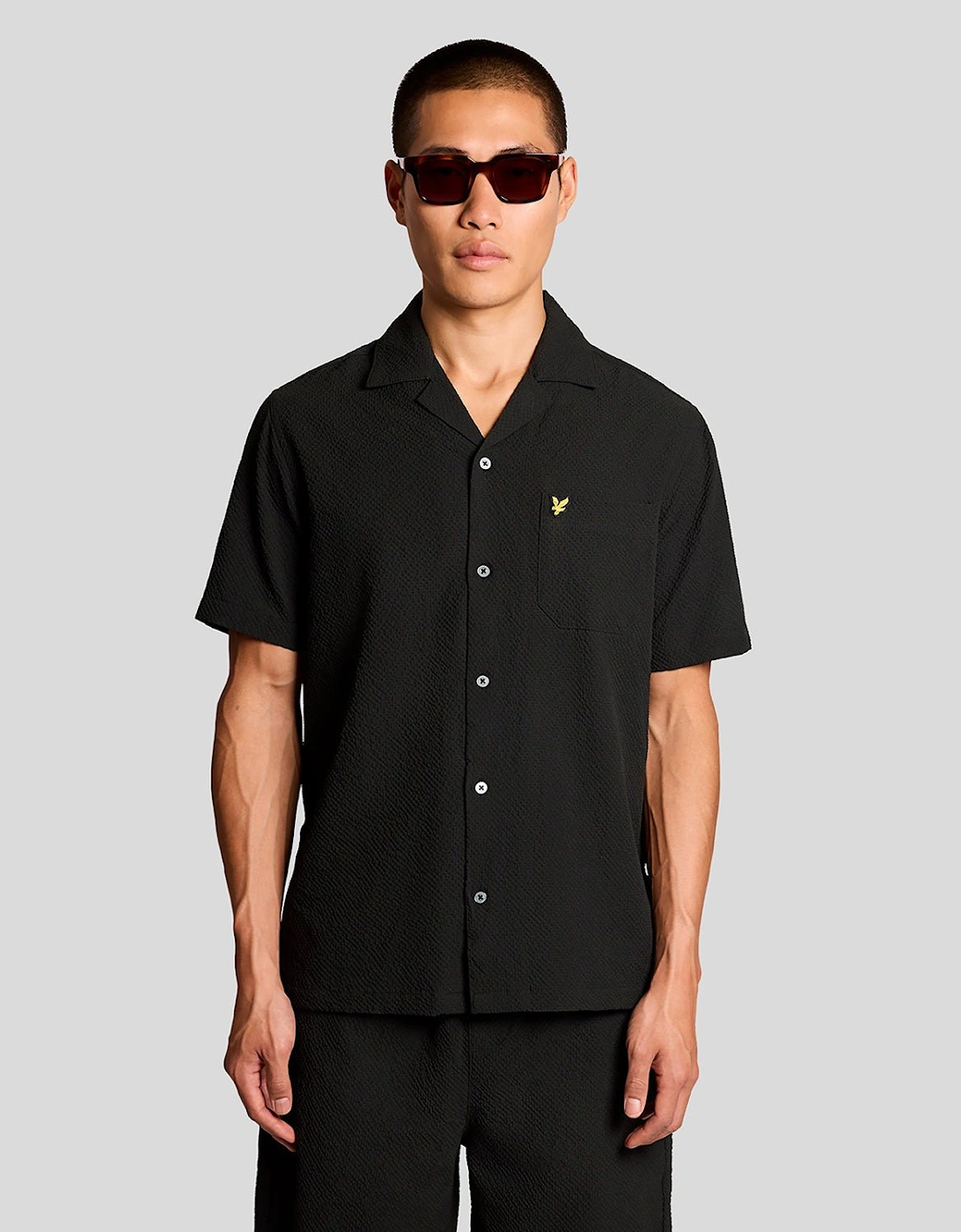 Short Sleeve Crinkle Resort Shirt, 7 of 6