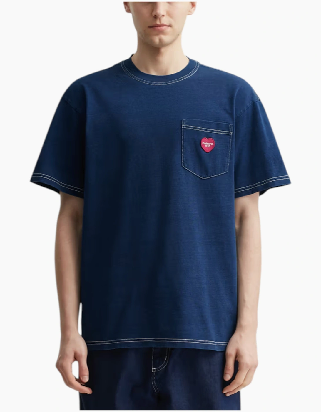 Carhartt WIP INGO POCKET Mens Basic T-shirt Heart Patch Pocket loose Fit