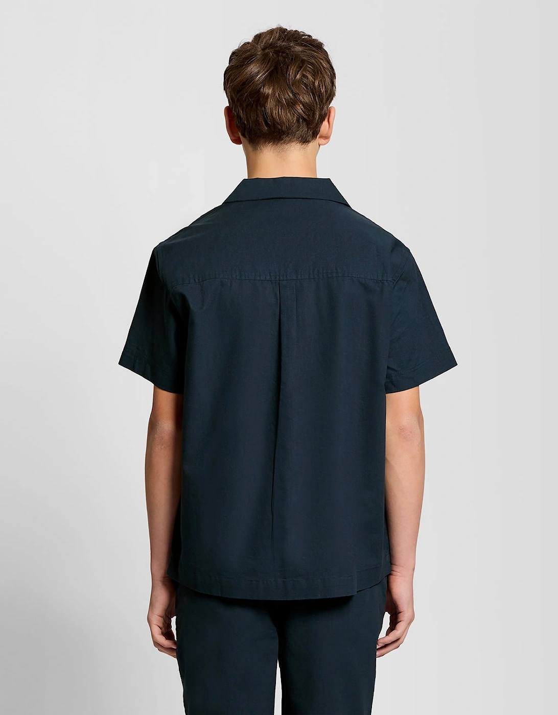 Short Sleeve Linen Blend Shirt