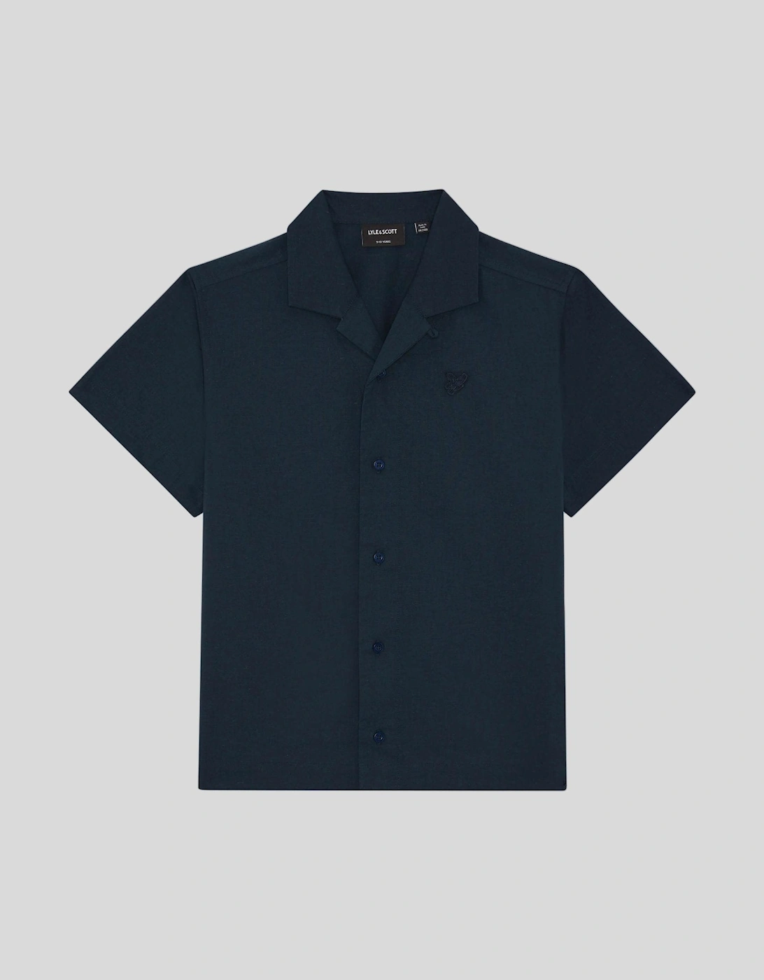 Short Sleeve Linen Blend Shirt