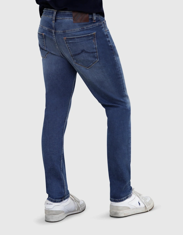 Mish Mash Ajanta Tapered Stretch Denim Jean - Mid Blue