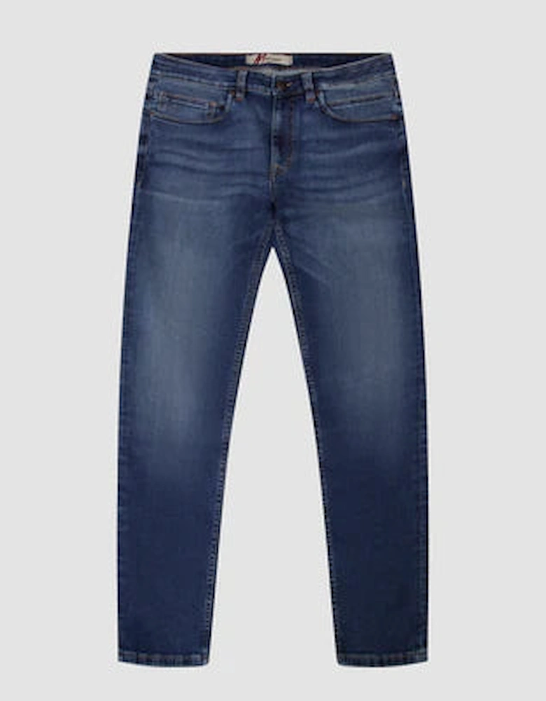 Mish Mash Ajanta Tapered Stretch Denim Jean - Mid Blue