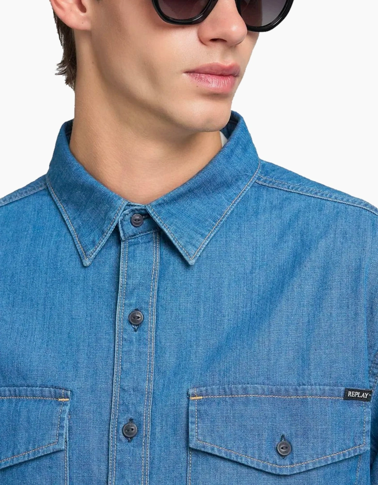 Replay Denim Shirt BLUE