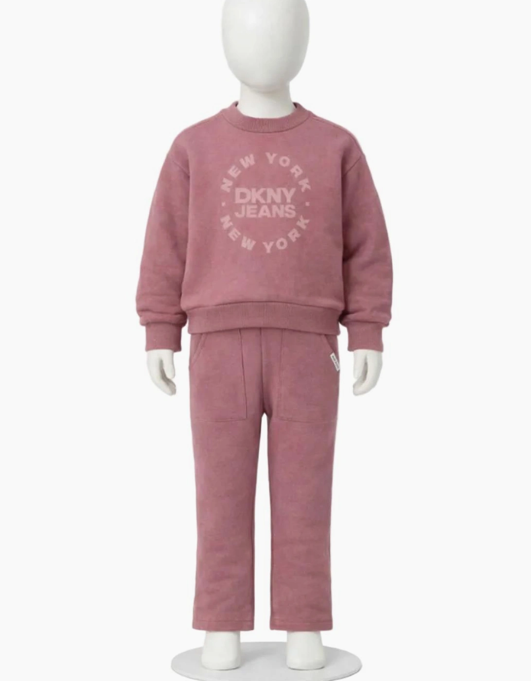 Kids Girls Purple Two Piece DKNY Tracksuit Print Design