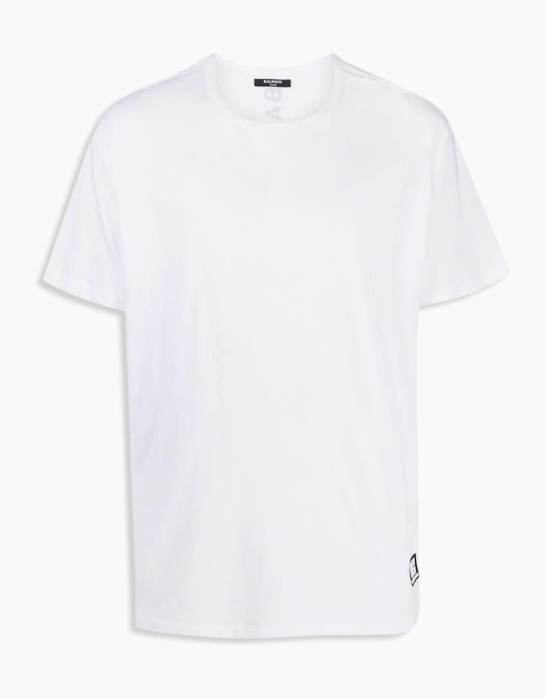 Men's White Balmain Oversized Cotton T-Shirt