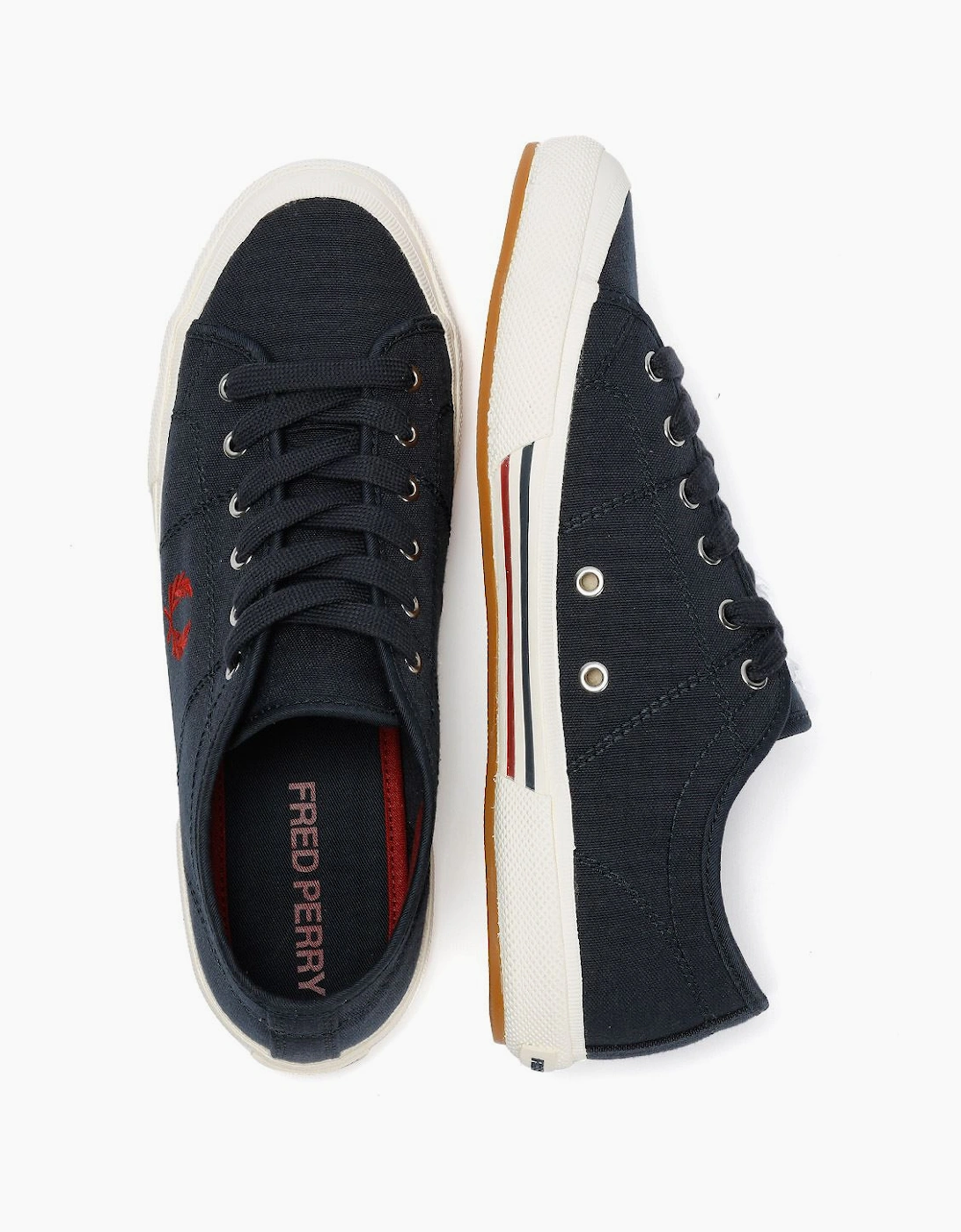 Fred Perry B708 Vintage Tennis Canvas Men's Navy/Red Trainers