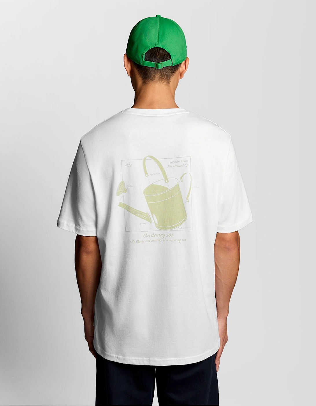 Lyle And Scott Men's White Back Print Graphic T-Shirt  44 Xxl