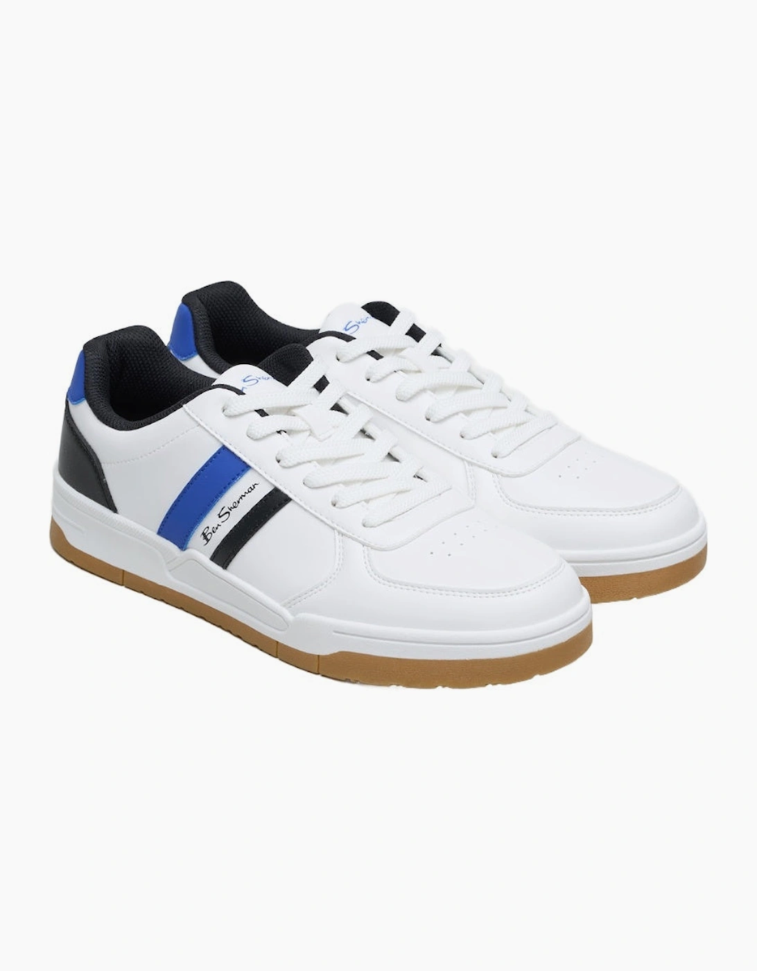 Ben Sherman Mens Curve Mod Stripe Trainers, 2 of 1