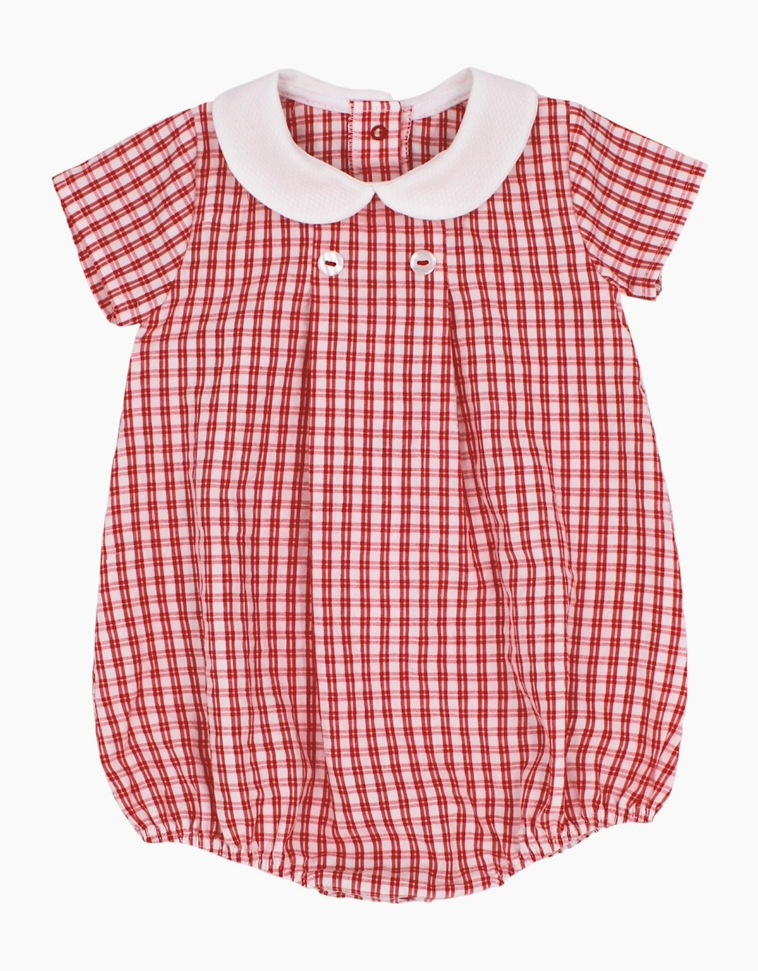 Boys Red Gingham Romper
