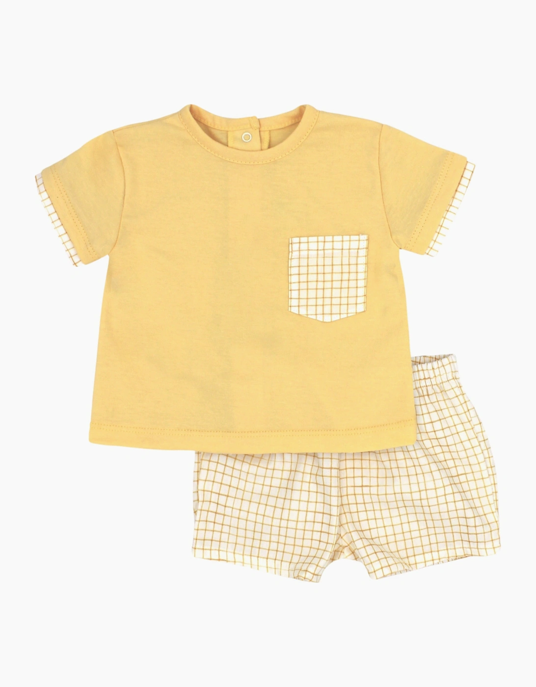 Boys Yellow Lemon Soft Cotton Jam Pant Set, 2 of 1