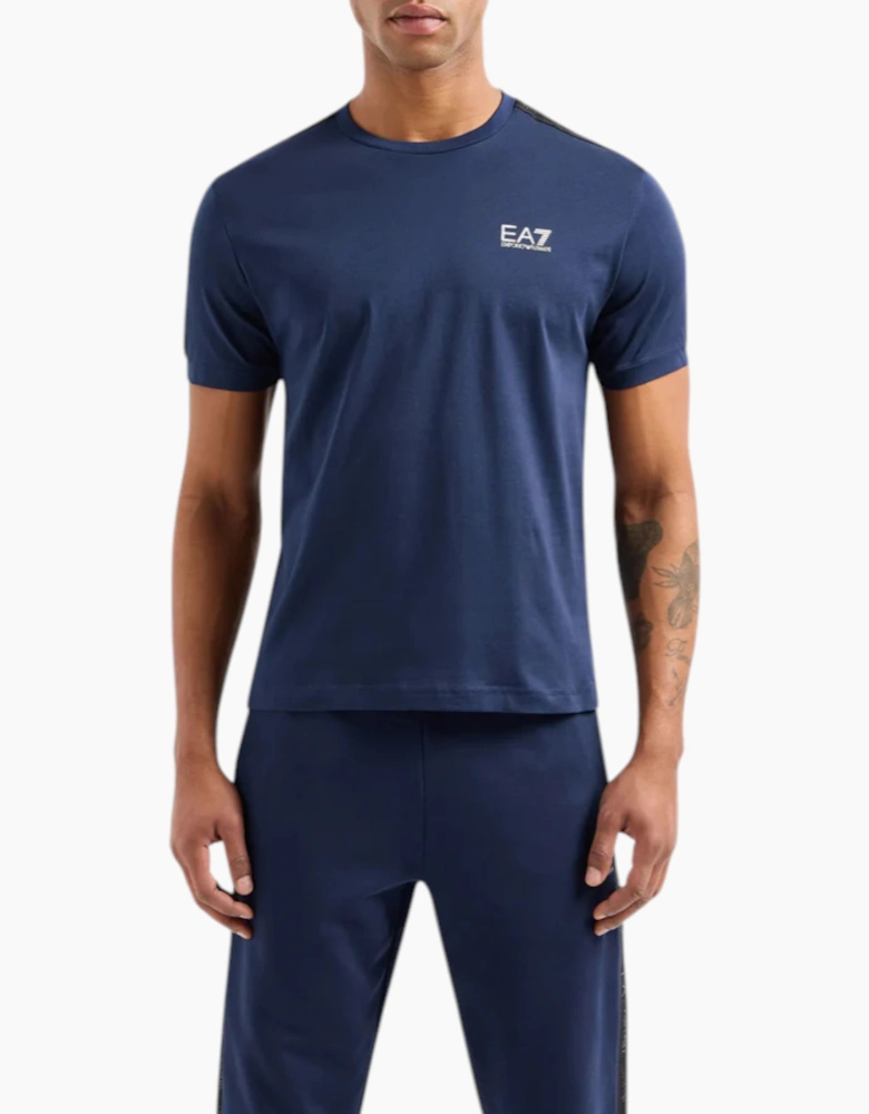 EA7 Emporio Armani Mens 3DPT35 PJ02Z Tape Logo T-Shirt