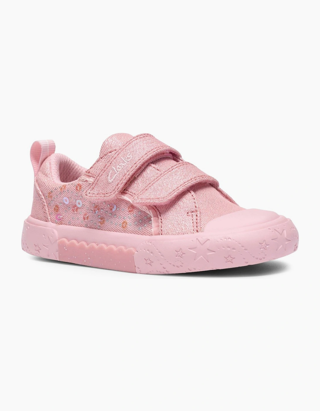 Clarks Girls Pink 'S Gleam T Infant Canvas Shoes - Size: 5/G (Wide) Kids