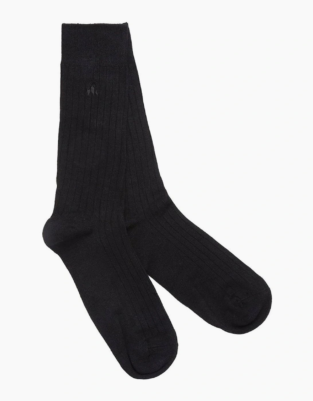 Plain Ribbed Bamboo Socks M