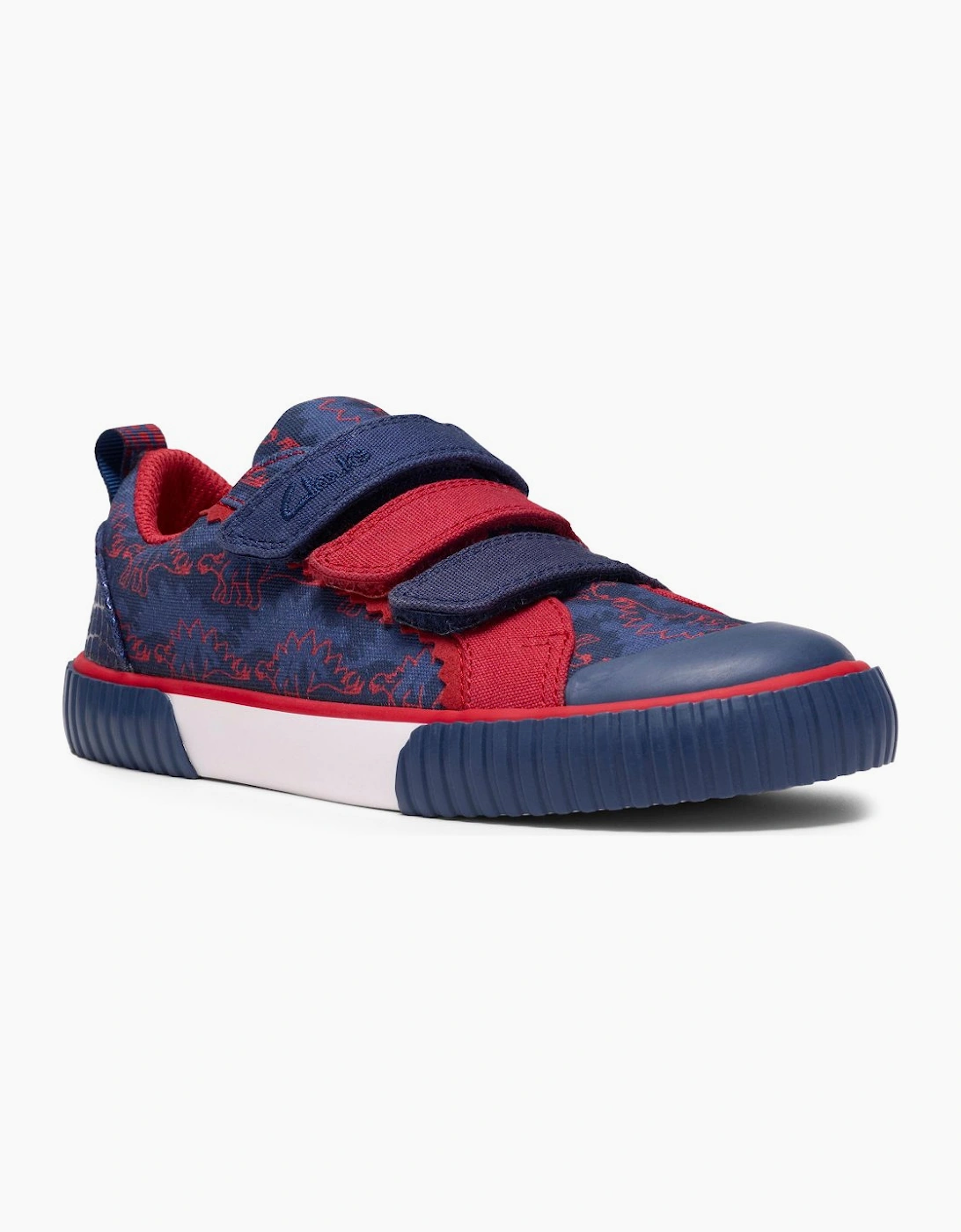 Clarks Boys Navy 'S Tri K Canvas Shoes  (Wide) 8/G Kids