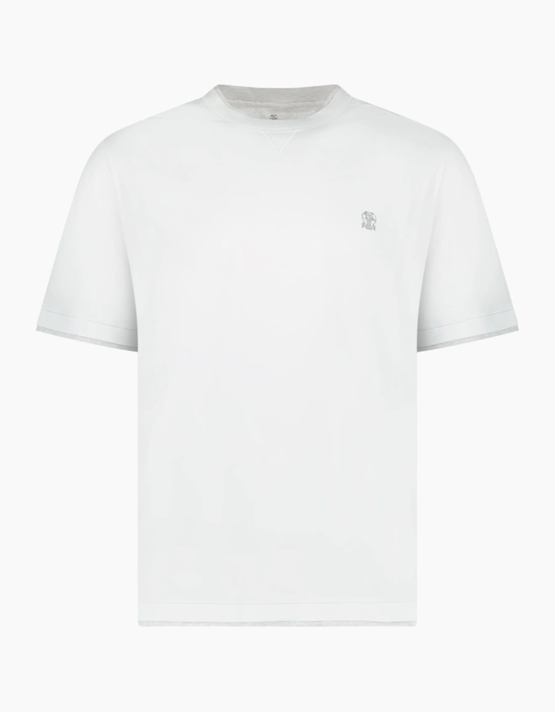 Brunello Cucinelli Double Layer T-Shirt in White