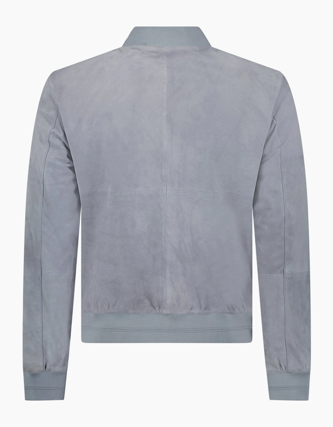 Pal Zileri Zip-Up Suede Jacket in Grey
