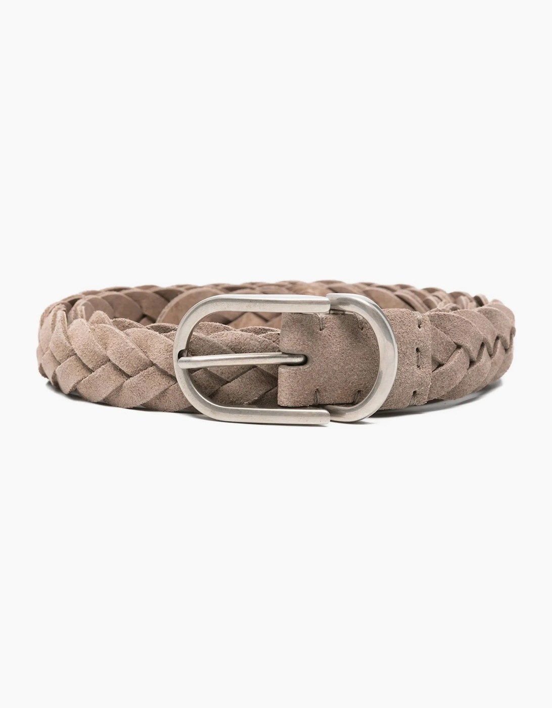 Brunello Cucinelli BRUNELLO CUCINELLI Men's Woven Belt Beige - Brown
