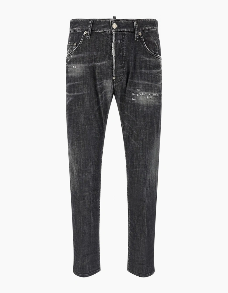 Distressed 5 Pocket Jeans Black