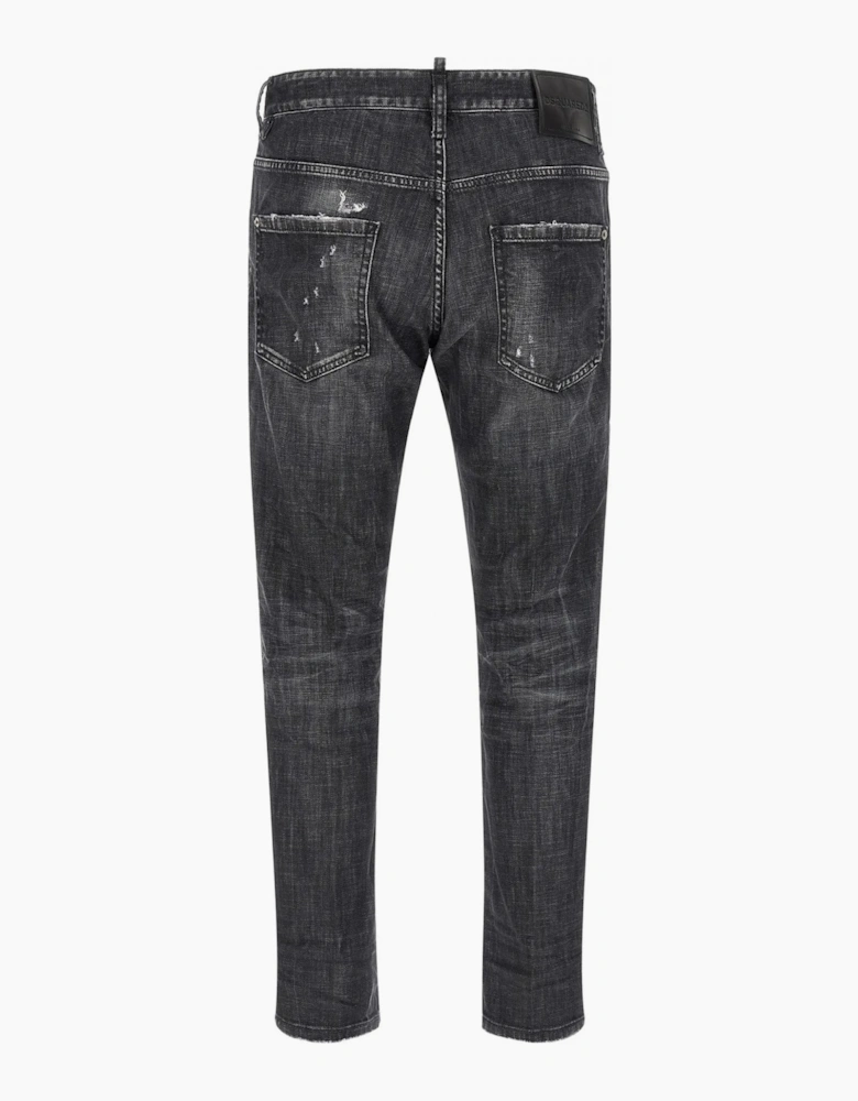 Distressed 5 Pocket Jeans Black