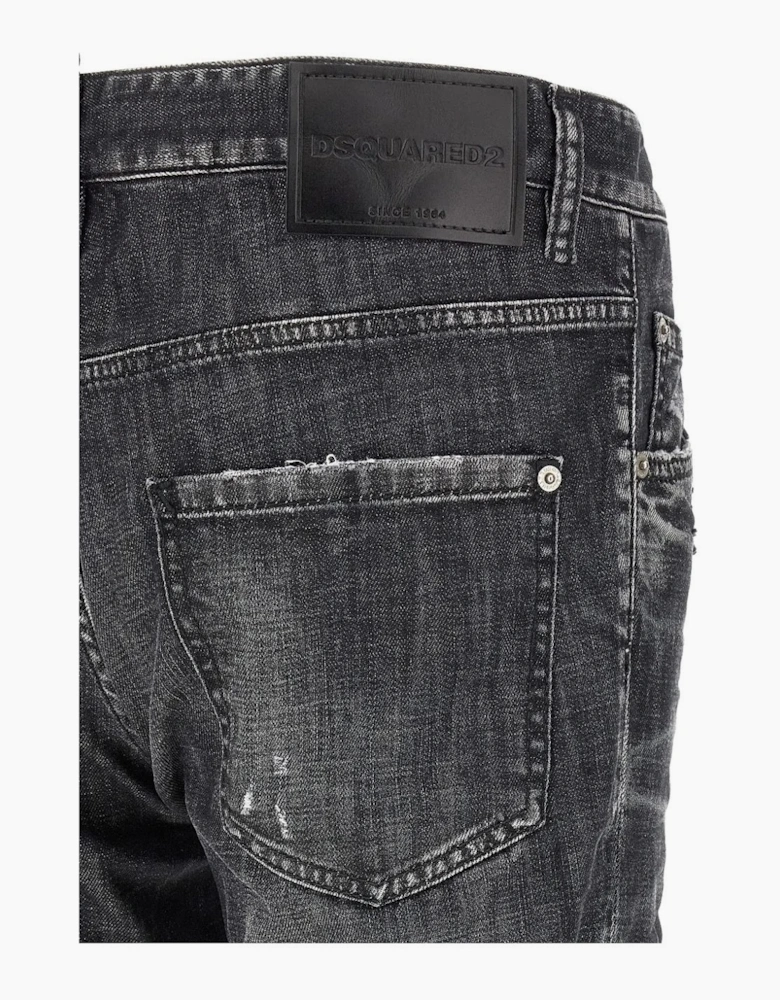 Distressed 5 Pocket Jeans Black