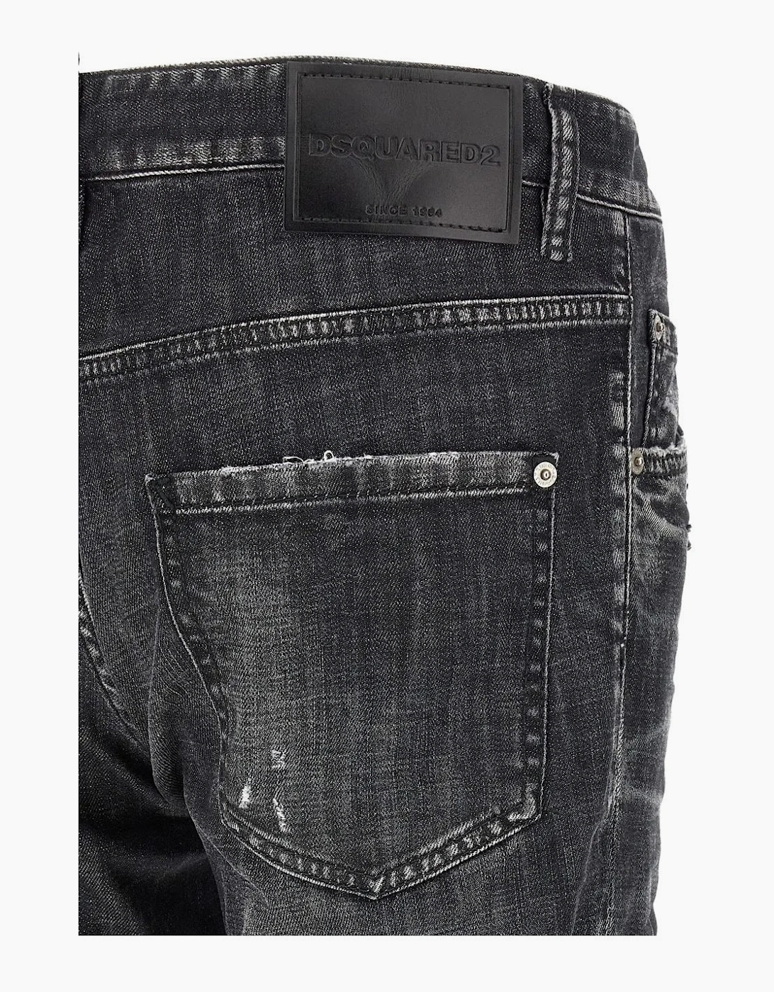 Distressed 5 Pocket Jeans Black