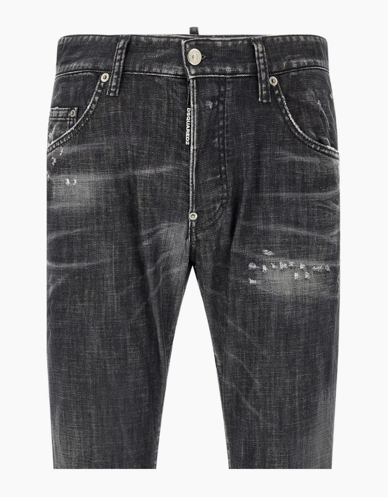 Distressed 5 Pocket Jeans Black
