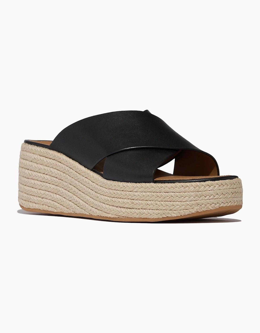 Fitflop Platfforms Leather Women's Black Sandals