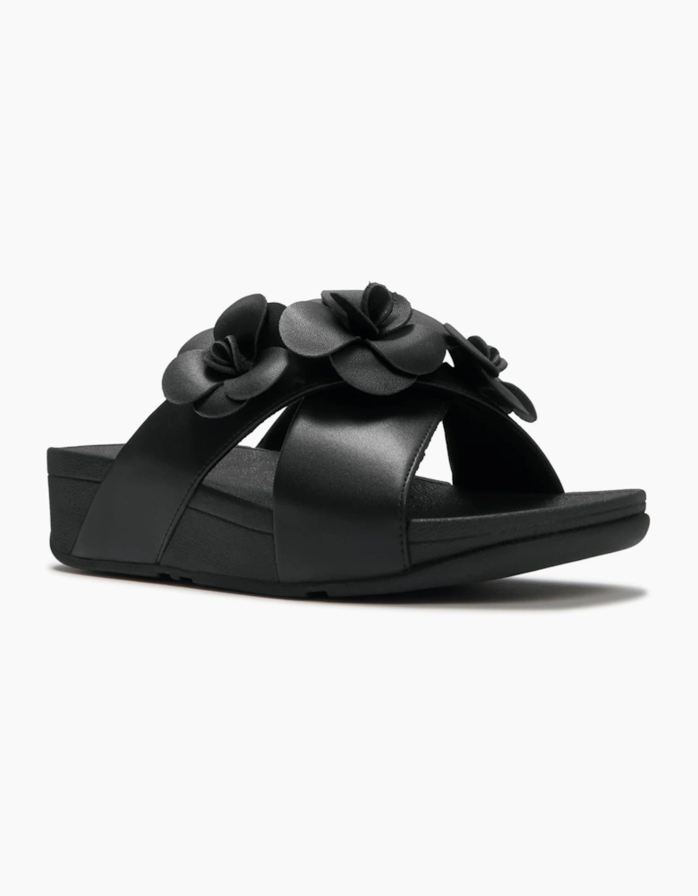 Fitflop Lulu Flower Polyurethane Women's Black Sandals