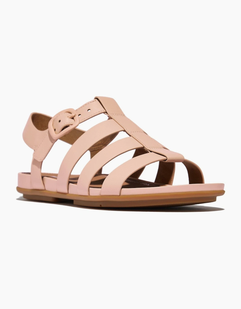 Fitflop Gracie Fisherman Leather Women's Sandy Beige Sandals