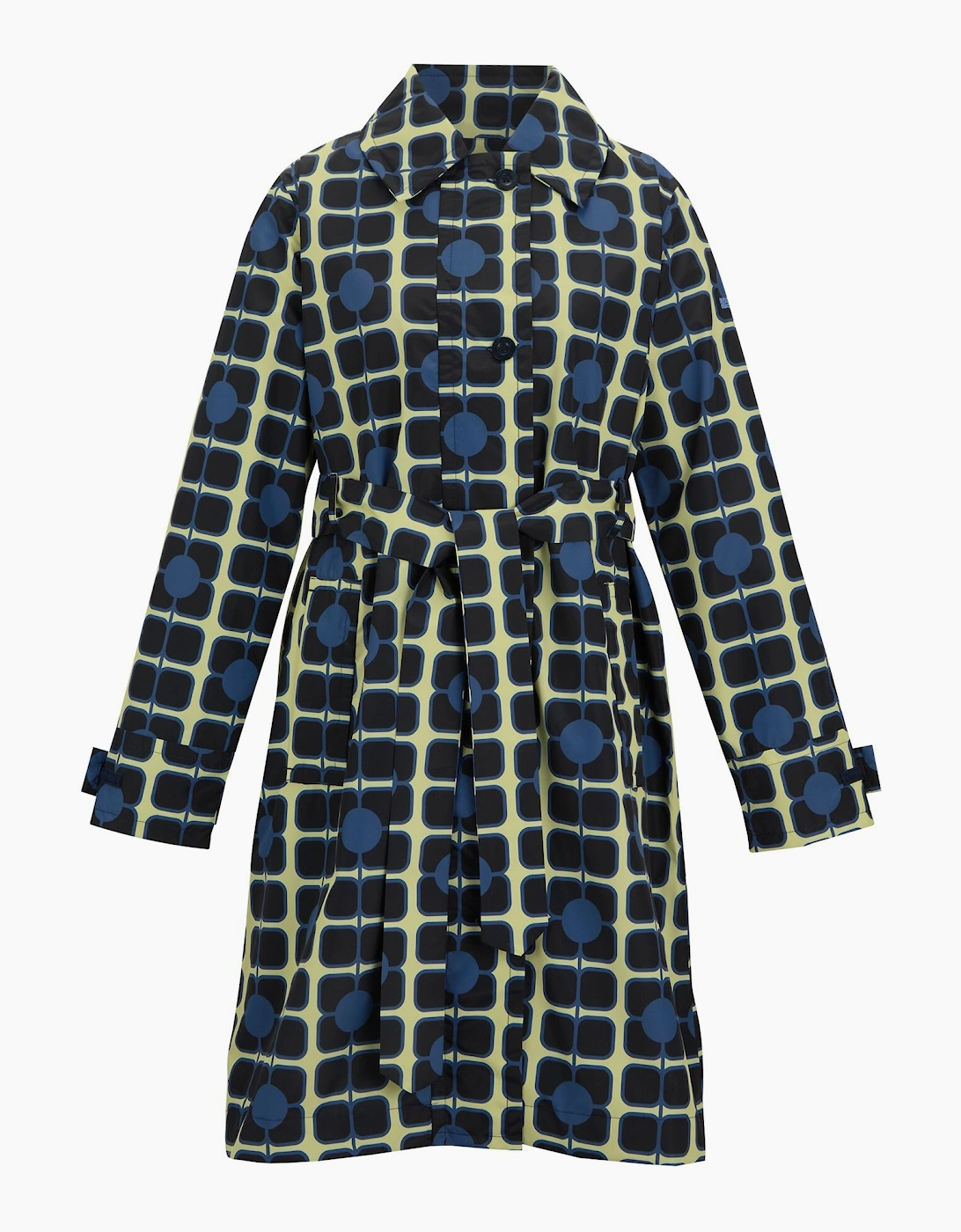 Regatta Women's Navy / Orla Kiely Waterproof Trench Coat - Size 12