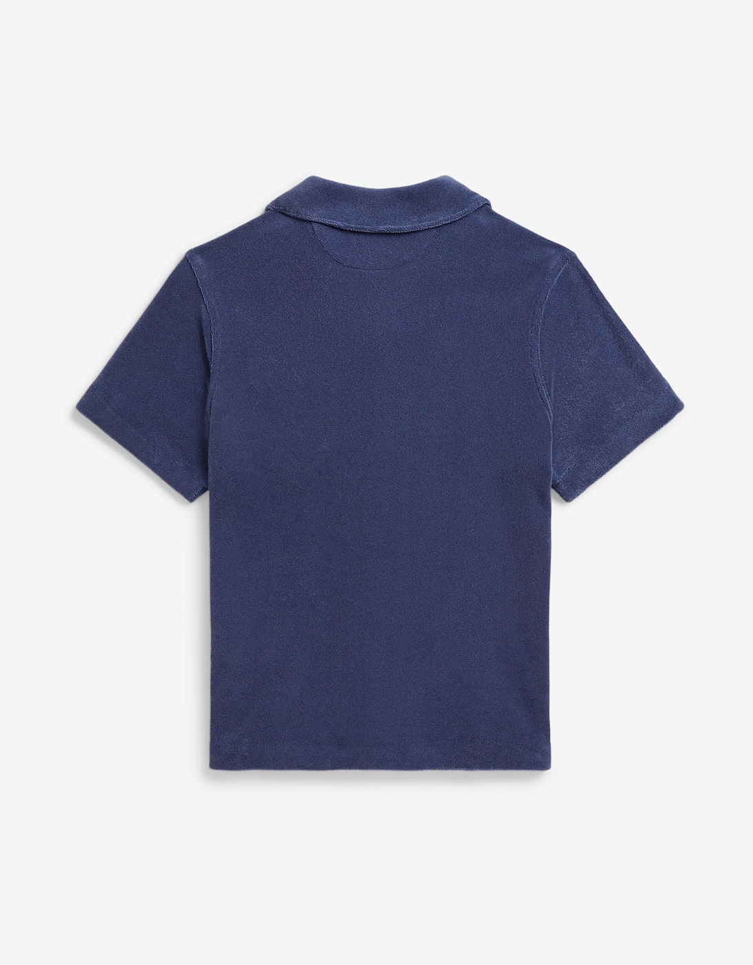 Ralph Lauren Boys Cotton Terry Knit Shirt in Navy