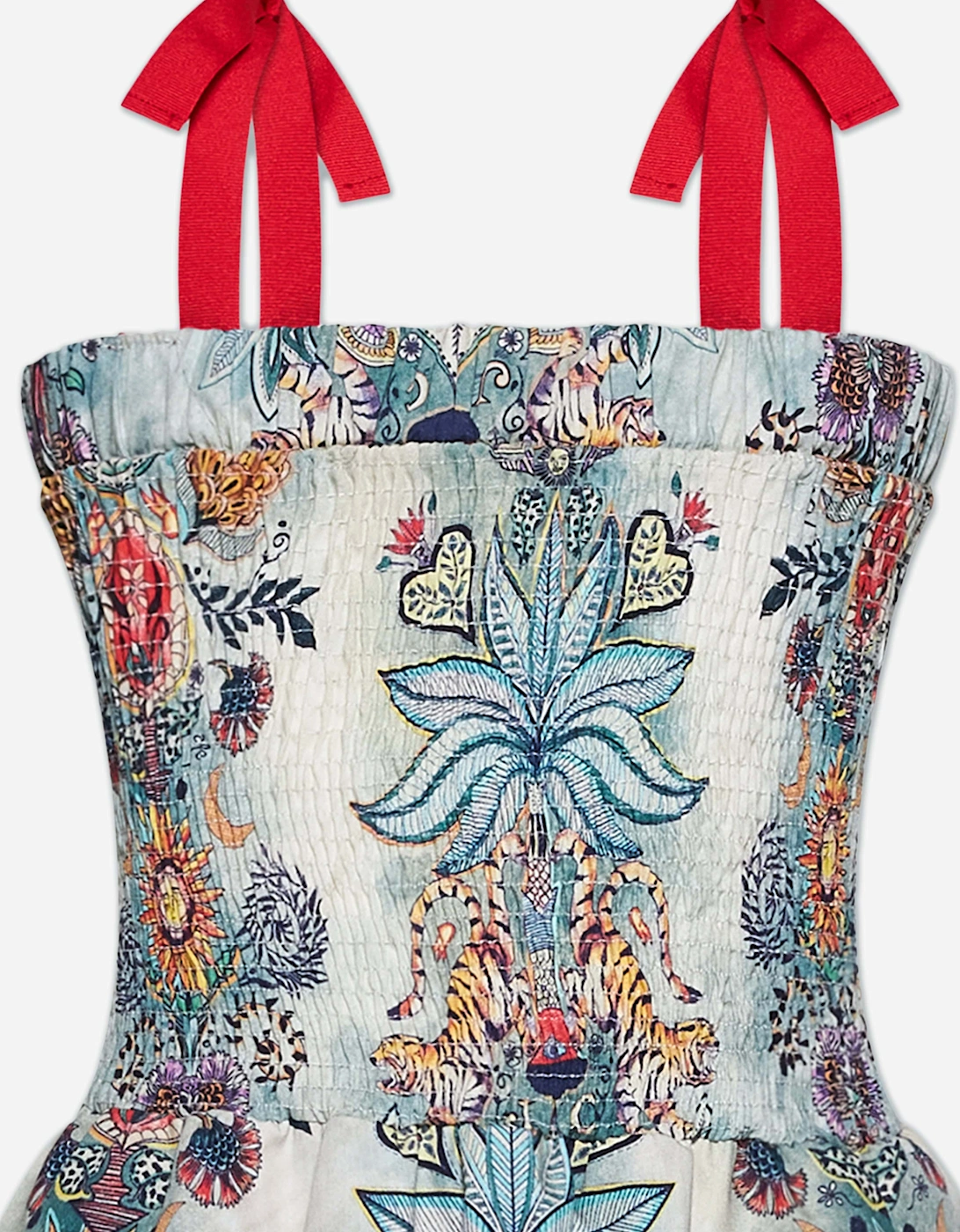 Just Cavalli Girls Tropical Garden Ruya Midi Dress in Multicolour