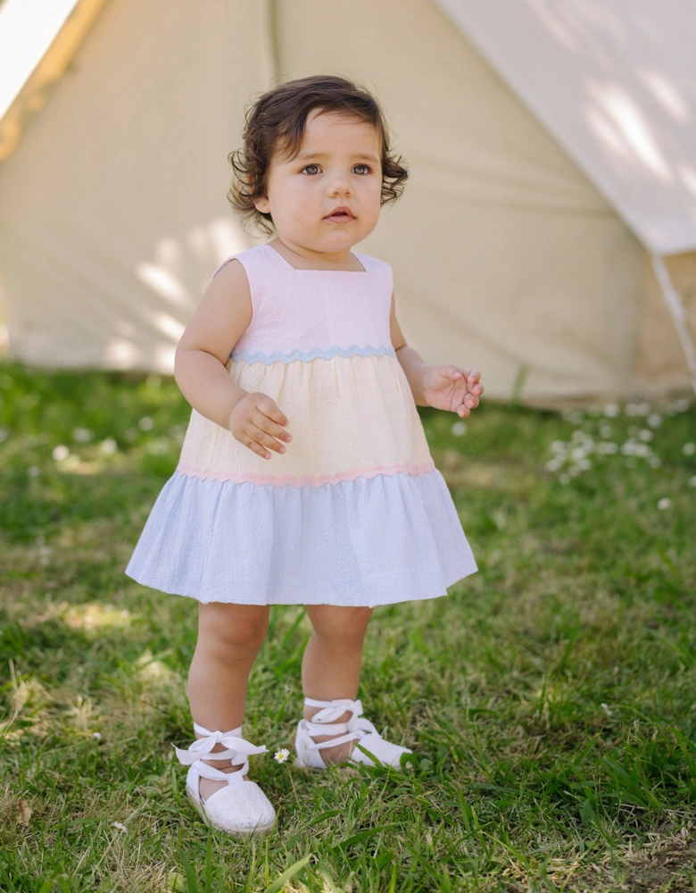 Paz Rodriguez Girls Cotton Sleeveless Dress in Pink