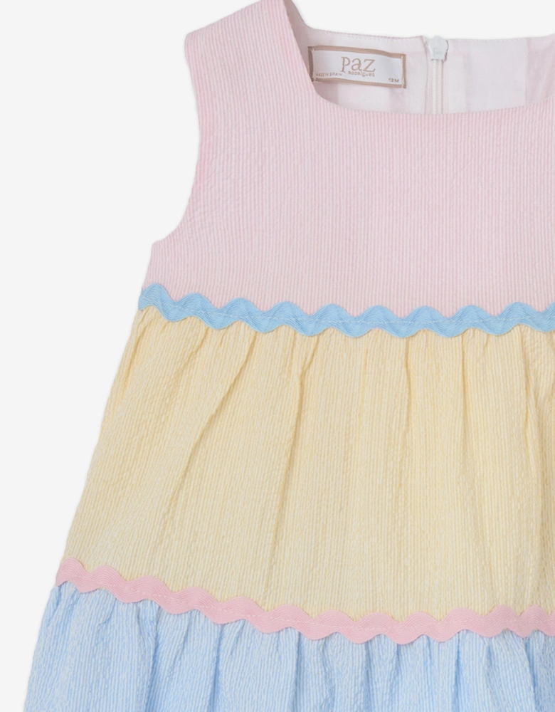 Paz Rodriguez Girls Cotton Sleeveless Dress in Pink