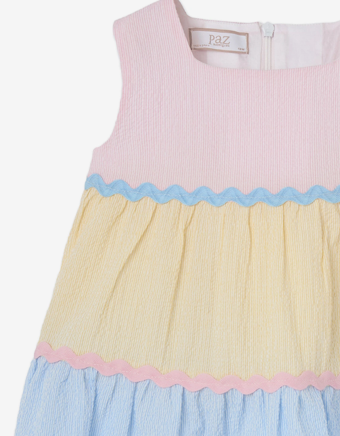 Paz Rodriguez Girls Cotton Sleeveless Dress in Pink