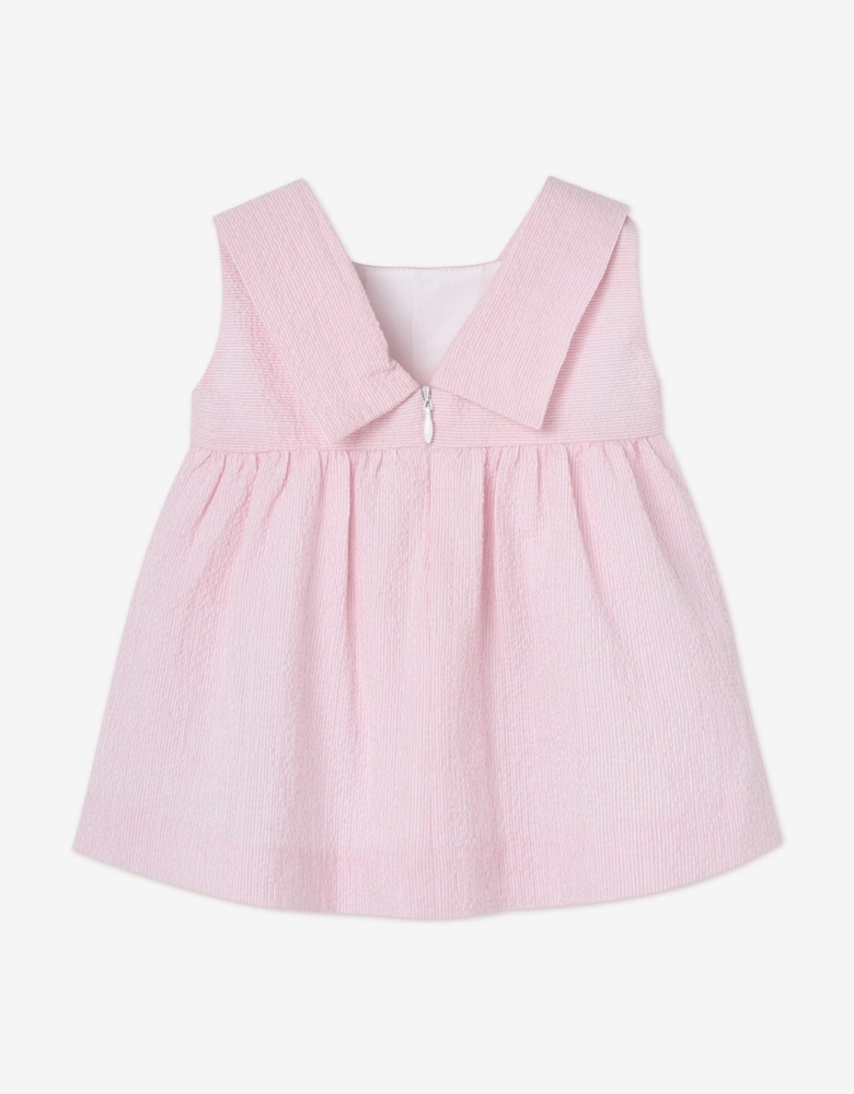 Paz Rodriguez Baby Girls Cotton Woven Dress with Knickers in Pink