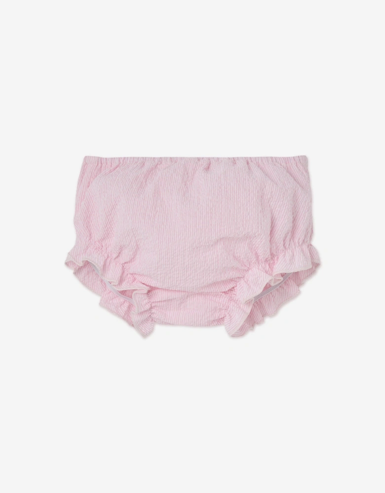 Paz Rodriguez Baby Girls Cotton Woven Dress with Knickers in Pink
